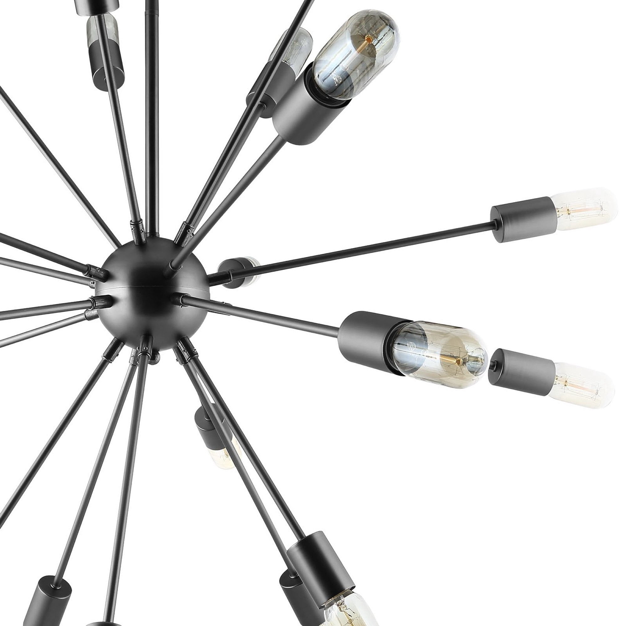 Beam Stainless Steel Chandelier - Gray