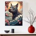 thumbnail image 3 of American Hairless Terrier Canvas Wall Art Framed Great Wave Oil Painting Stretched and Framed Artsy Romantic Wall Paintings Girlfriend gift for Living Room Bedroom Bathroom Office Wall Décor, 3 of 4