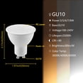 thumbnail image 3 of Foco LED GU10 GU5.3 100V-240V 3W-8W reemplazo de luz blanca cálida de alto brillo 50W 100W lámpara halógena es adecuada para Cocina, 3 of 4
