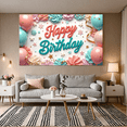thumbnail image 6 of Colorful Theme Happy Birthday Banner Polyester Material Party Decoration for Birthday Party Kids Event Celebration, 6 of 8
