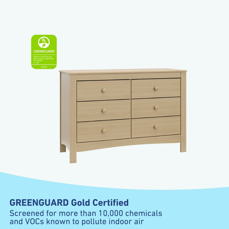 Graco Noah 6 Drawer Nursery Double Dresser Driftwood Walmart