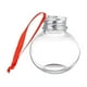 thumbnail image 1 of Botella esférica de plástico de 50 ml con tapa | Recipiente transparente espesado para bebidas frías, té y leche | Adorno navideño decorativo con tapa dorada y lazo rojo | Adorno de regalo, 1 of 1