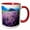 Red/White, variant on 3drose, Usa, California, Sierra Nevada Mountains. Wildflowers Below Mt Whitney, 11oz Two-tone Red Mug