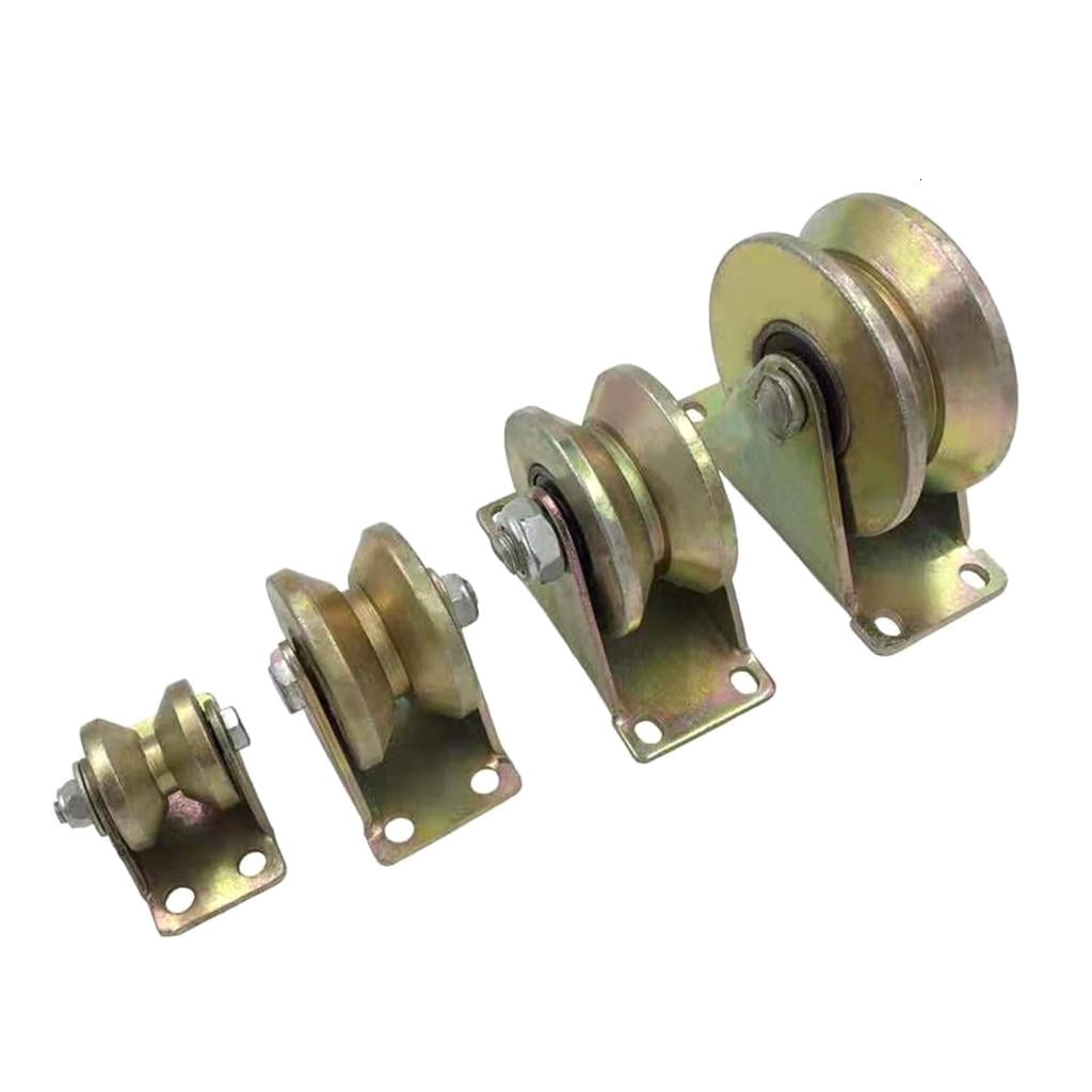 CEORPER 1.2in V Groove Wheel Pulley Sliding Gate Wheel Heavy Duty Caster Rigid Track Roller Rolling Gate Wheels Electroplated