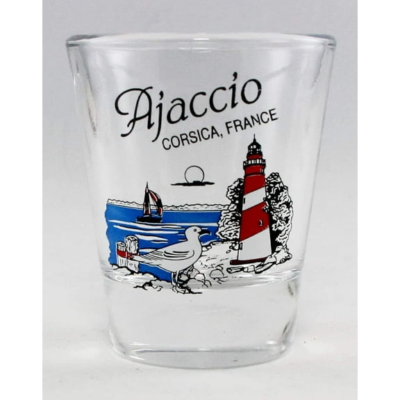 Ajaccio Corsica France Lighthouse Scene Shot Glass