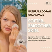 Eco Bath London Natural Loofah Face Exfoliating Scrubber Pads - Facial Pad Scrubber, 6 Pack - Face Exfoliator Pad, Facial Scrubber, Exfoliating Face Sponge for Smooth and Radiant Skin 6 Count (1 Pack)