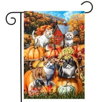 Briarwood Lane Pumpkin Patch Cats Garden Flag