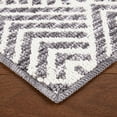 thumbnail image 5 of TOWN & COUNTRY EVERYDAY Walker Modern Stripe Everwash® Washable Multi-Use Decorative Rug with Non-Slip Backing, Grey, 24"x72", 5 of 11