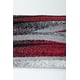 Tapis de tapis Abstrait Motif Vagues en Gris Ivoire Rouge, 4x6 (3'11" x 5'7", 120cm x 170cm) – image 4 sur 5