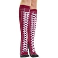 thumbnail image 2 of Angelina Cotton Knee-High Socks with Lace Up Boots Design (6-Pack), 2 of 2