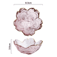 thumbnail image 3 of 3Pcs Small Glass Plate with Golden Border Mini Seasoning Dessert Cute Style Sakura Bowl for Ice Cream Salad, 3 of 5