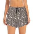 thumbnail image 4 of Lsque Retro Bunny Printed Women's Running Shorts with Liner Pockets,Elastic Quick Dry Workout Athletic Gym Yoga Shorts,Womens High Waist Shorts-Small, 4 of 9