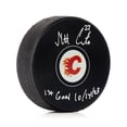 thumbnail image 1 of Matt Coronato Rondelle de Hockey Calgary Autographié avec 1er But 10/14/23 Note, 1 of 2