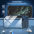 thumbnail image 3 of Phone Case for iPhone 11 Pro Max 6.5 with Tempered Glass Screen Protector Cover and Camera Cover Slide 360 Full Body Protection Slim Clear Bumper Cell Accessories iPhone11 11pro Promax i XI Plus Blue, 3 of 13
