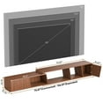thumbnail image 6 of Swpormundo Extendable TV Stand with 2 Cabinets Minimalist Rectangle Entertainment Center Walnut TV Console Table up to 110" (Extendable: 70.9”W-106”W) (Walnut), 6 of 9