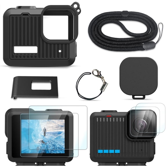 Kit de Funda de Silicona FiTSTILL para Cámara GoPro Hero 4K