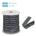 thumbnail image 2 of Uxcell Metallic Glitter Velvet Ribbon 3/8" x 50 Yard Single Face Sparkle Ribbon for DIY Crafts Gift Wrapping Grey, 2 of 5