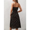 thumbnail image 6 of AURA Women Floral Spaghetti Strap Summer Dress Split Midi Sexy Vacation Dress, 6 of 7