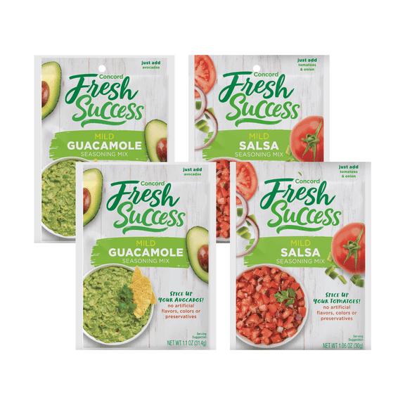 Fresh Success Taco Night Mild Guacamole and Mild Salsa Variety Pack