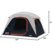 CORE 10 x 9 6 Person Blockout Dome Camping Tent, 21lbs