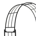 thumbnail image 5 of DecMode 91" Indoor Outdoor Arched Black Metal Garden Arbor with Lattice Work Sides, 5 of 15