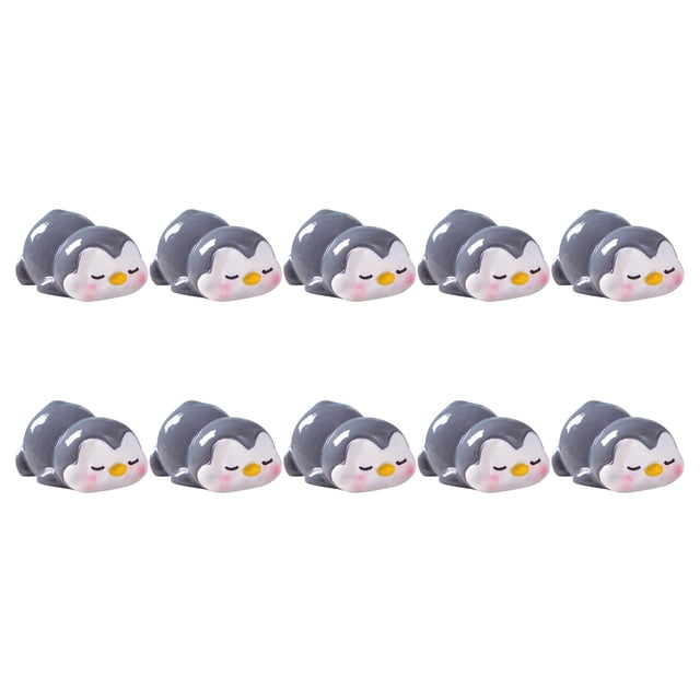 Xihbxyly Figuras de Pingüino En Miniatura, Juego de 10 Piezas de Resina, Bonitas Decoraciones de Mesa, Manualidades Creativas, Decoración Versátil para Jardín y Fiestas, Perfectas para El Hogar y Eve