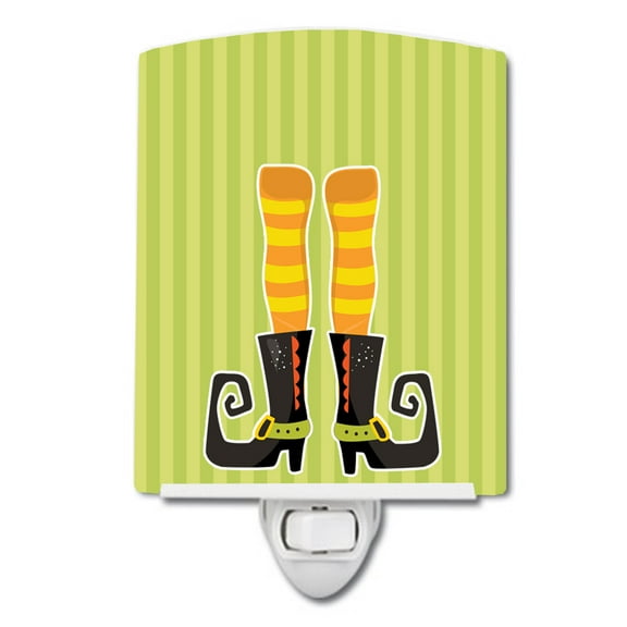 Caroline's Treasures BB9154CNL Halloween Witch's Feet #4 Ceramic Night Light, 6x4x3", multicolor