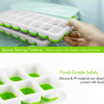 thumbnail image 3 of Bandeja de hielo de silicona, caja de hielo de verano con tapa, cubitos de hielo, bandeja de hielo de 14 rejillas, molde para hacer hielo, protección del medio ambiente y salud Adepaton 2033761-1, 3 of 9