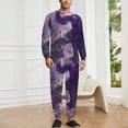thumbnail image 2 of Purple Hero Men's Pajama Set Sleepwear Pjs Lightweight Long Sleeve Crewneck Shirts and Bottoms Soft Comfy Sleep Sets M, 2 of 5
