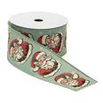 thumbnail image 2 of Melrose 95686DS 2.5 in. x 10 yards Wired Polyester, Green, Red & White - Set of 2, 2 of 2