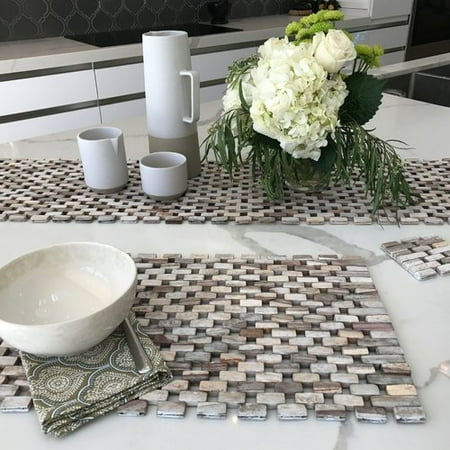 - Hip-O Modern Living Recycled Teak 17.7'' Placemat (Set of 2)