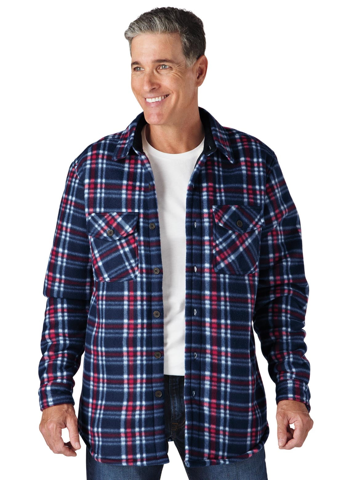 mens sherpa lined flannel jacket