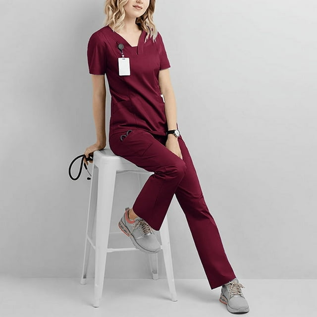 Traje quirúrgico Ropa de médico Ropa de enfermera Salón de belleza Ropa de trabajo de hospital dental Ropa de lavado