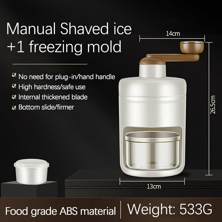 Shaved Ice Machine Home Small Manual Ice Crusher Summer Hand-shake Ice And  Hail Ice Ice Breaker Mak