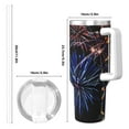 thumbnail image 4 of Goofa Glasses And Fireworks Print 40oz Ice Bully With Handle And Straw Stainless Steel Vacuum Insulated Cup And 2 In 1 Straw Lid, 4 of 8