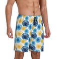thumbnail image 2 of Kdxio Circular Print Mens Sleep Shorts Bottoms Soft Comfy Pajama Wear Pants with Drawstring Pockets, 2 of 7