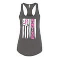 thumbnail image 2 of Survivor Awareness Flag Awareness Ladies Racerback Tank Top, Dark Grey, Medium, 2 of 3