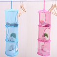 thumbnail image 6 of Joernso 3 Compartments Hanging Bag Useful Mesh Cloth Foldable Organizer Storage Basket for Home, 6 of 8