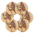 thumbnail image 2 of WOBOGO Desert Adventure Hunter Coil Coasters Set of 6 Minimalist Cotton Woven 3.94 inch Non-Slip Insulated and Absorbent Home Accessories., 2 of 7