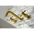 thumbnail image 4 of Kingston Brass KS8127BX Metropolitan 2-Handle 8 in. Wall Mount Bathroom Faucet, Brushed Brass, 4 of 5
