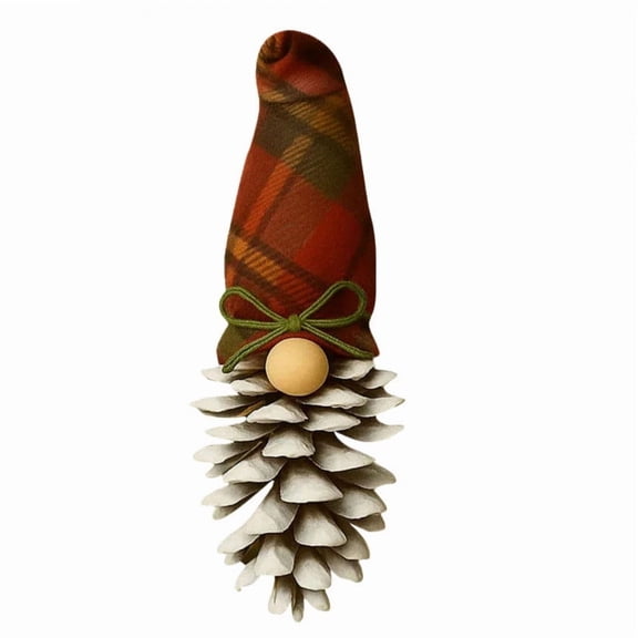 Uxgjfwu Christmas Pinecone Gnome Decor, Pine Cone Elf Ornament with Red Hat, Festive Nordic Style Tabletop Decoration for Holiday Mantel, Shelf, Office Desk