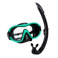 thumbnail image 4 of Snorkel Set Goggles de natación Adultos Goggles de buceo para buceo de deportes acuáticos verde, 4 of 8