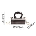 thumbnail image 3 of Rijanmt Women Handbag Metallic Texture Crossbody Tote Bag,Luxurious Clutch Purse For Ladies,Elegant Waterproof Shoulder Bag,Light Pu Purse With Sturdy Chains,For Women's Evening Parties,Black, 3 of 6