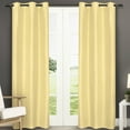 thumbnail image 2 of Exclusive Home Dupioni Vibrant Faux Silk Window Curtain Panel Pair with Grommet Top, Lime, 40x84, 2 of 4