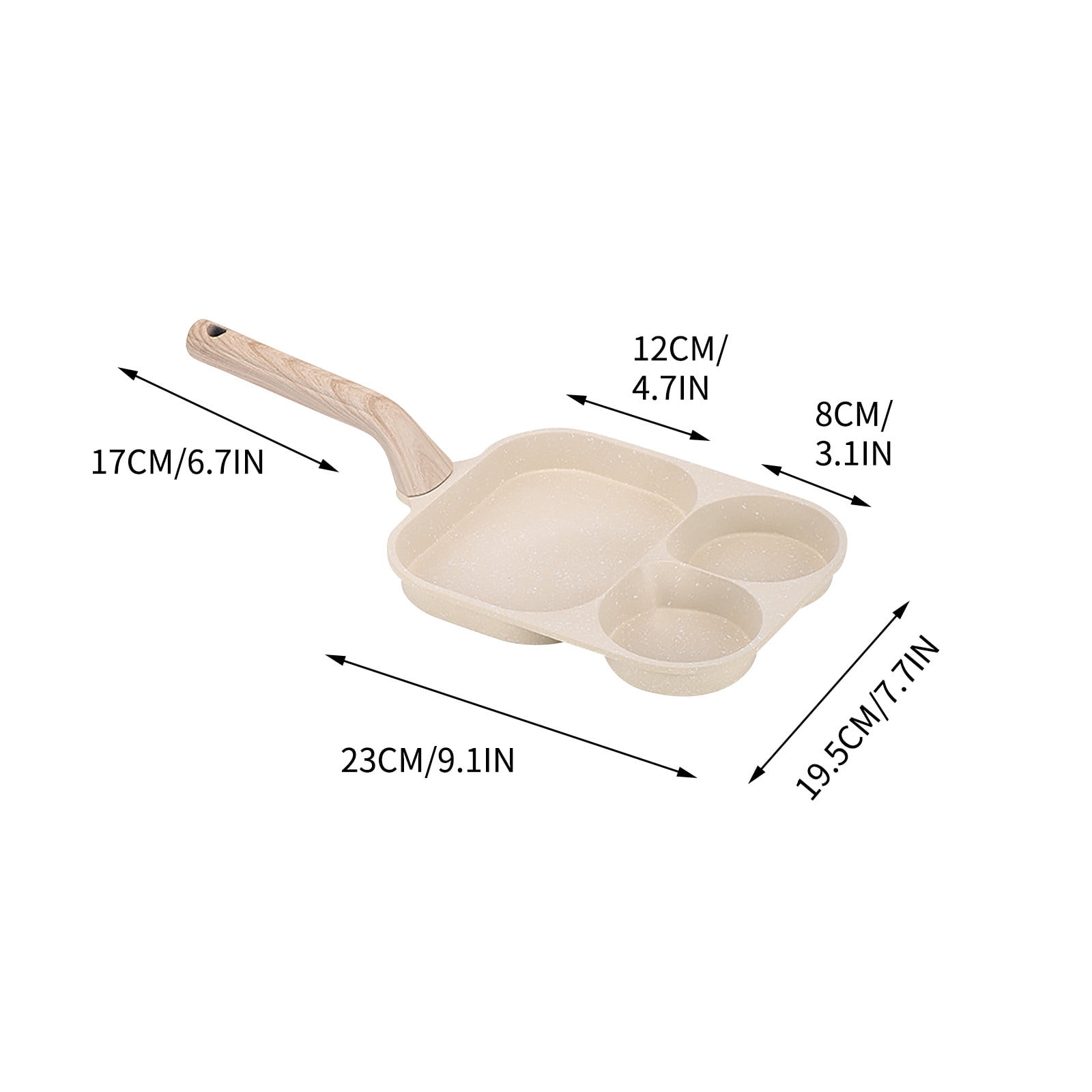 Pxyqht Three In One Frying Pan, Multi-purpose Non Stick Pan, Household Frying Pan, Versatile Cooking Pan, Easy to Clean, Heat Resistant Handle