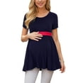 thumbnail image 4 of Women's Maternity Tops Shirts Short Sleeve Pregnancy Clothes 3-Pack, 4 of 7