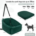 thumbnail image 2 of Dog Car Seat for Small Medium Dogs,Detachable Washable Dog Booster Seat Under 30lbs, Pet Car Seats Travel Bed with Storage Pockets and Safety Belt(Green), 2 of 12