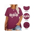 thumbnail image 6 of XCHQRTI Daisy T Shirts Women Plus Size Graphic Tshirts Casual Short Sleeve Oversized Tee, 6 of 7