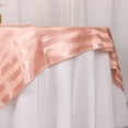 thumbnail image 4 of BalsaCircle 72x72 in Dusty Rose Satin Stripes Square Table Overlay Wedding Party Linen Events Decorations Supplies, 4 of 6