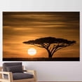thumbnail image 2 of Serengeti Sunrise Landscape, 3D Canvas, Living Room Wall Art, 3D Printed Canvas, Africa Landscape Poster, Tree Landscape Poster, Canvas Wall Decor - Gallery Wrapped, 2 of 9